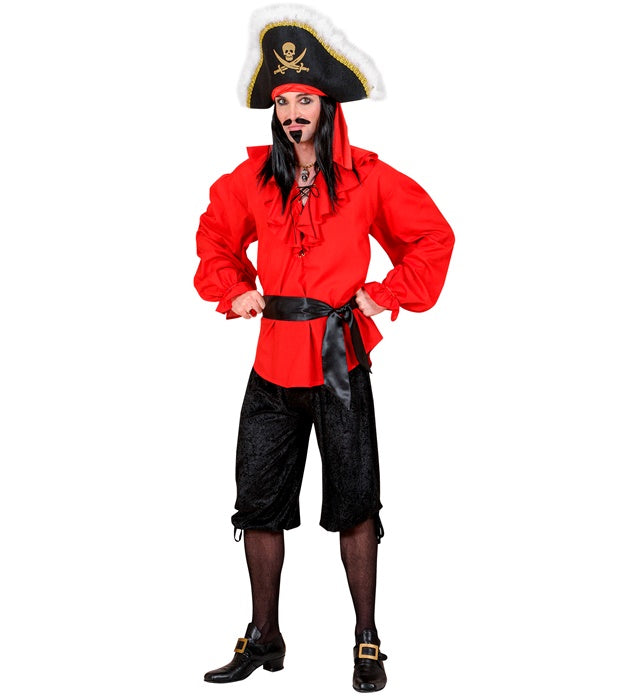 Schwarze Kniebundhose aus Samt für Piratenkostüm