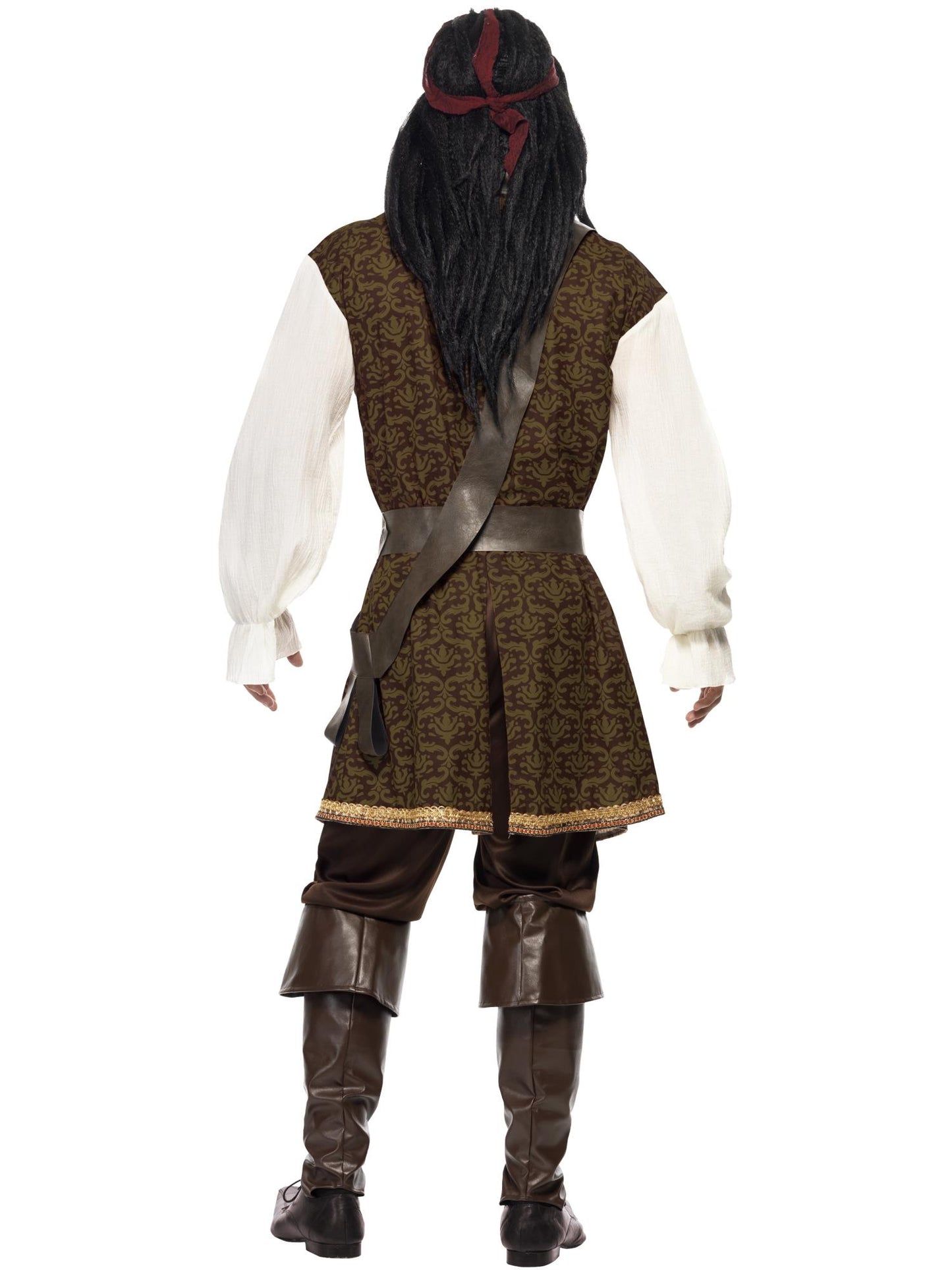 Smiffys High Seas Pirate Costume, Brown CS für Herren
