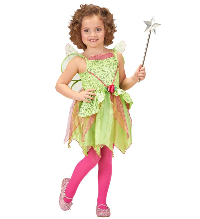 Magische Fee Kostüm bestehend aus Kleid und Flügeln, ideal für Fasnacht und Mottopartys