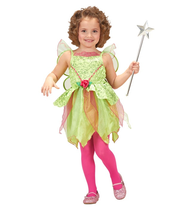 Magische Fee Kostüm bestehend aus Kleid und Flügeln, ideal für Fasnacht und Mottopartys