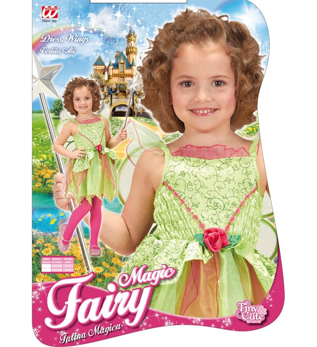 Magische Fee Kostüm bestehend aus Kleid und Flügeln, ideal für Fasnacht und Mottopartys