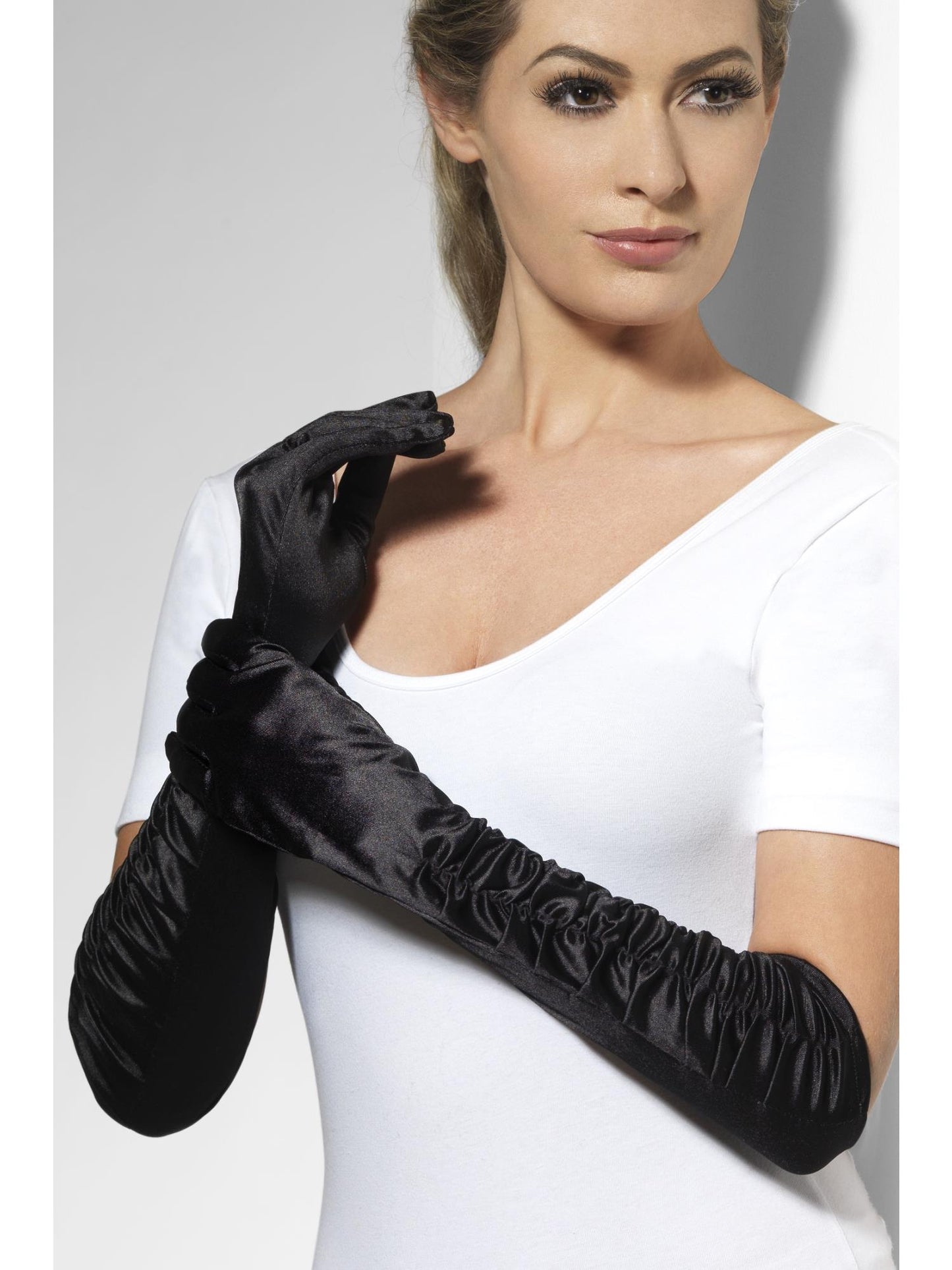 Smiffys FEVER Temptress Gloves, Black für Damen