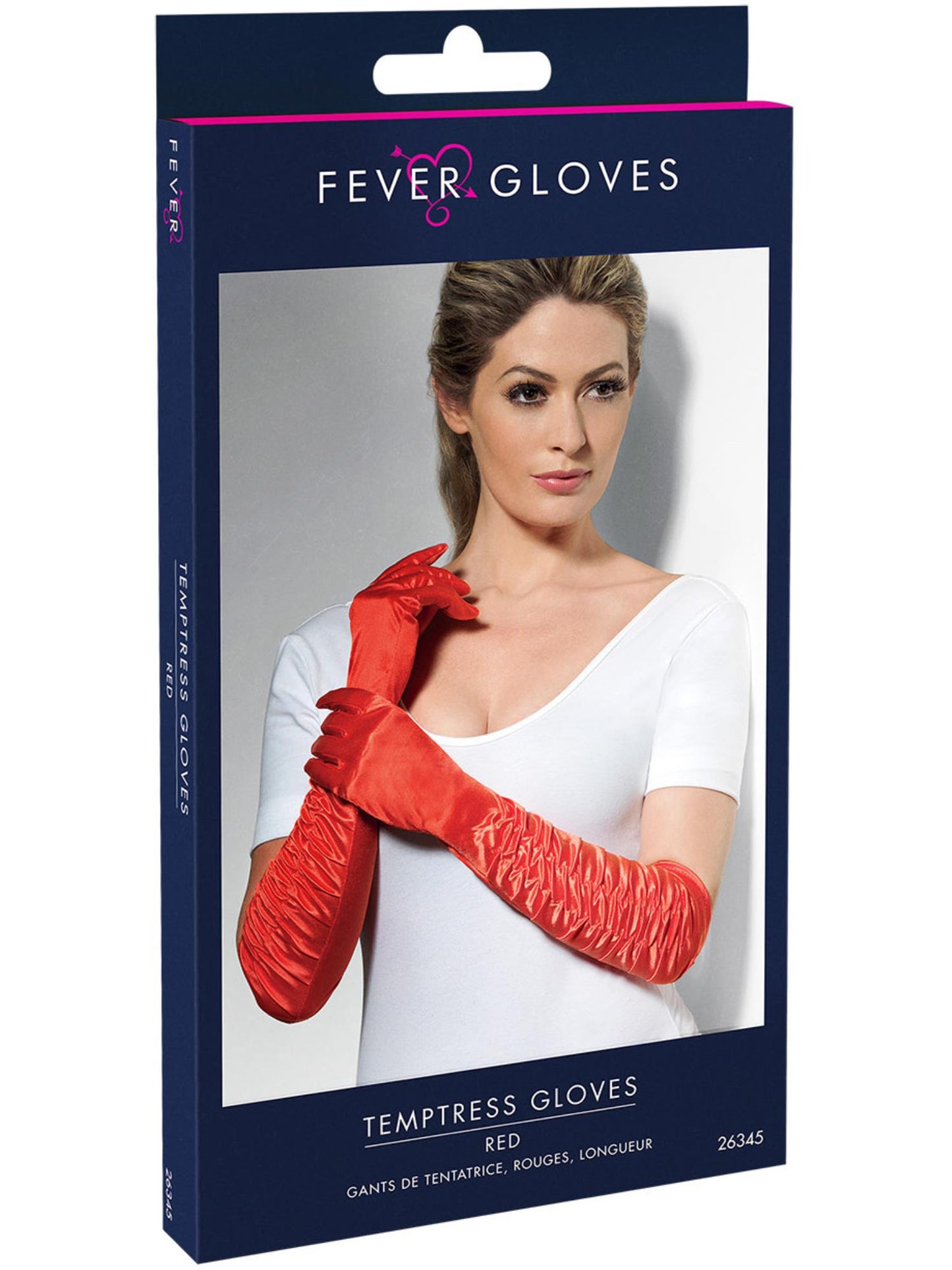 Smiffys FEVER Temptress Gloves, Red AC für Damen