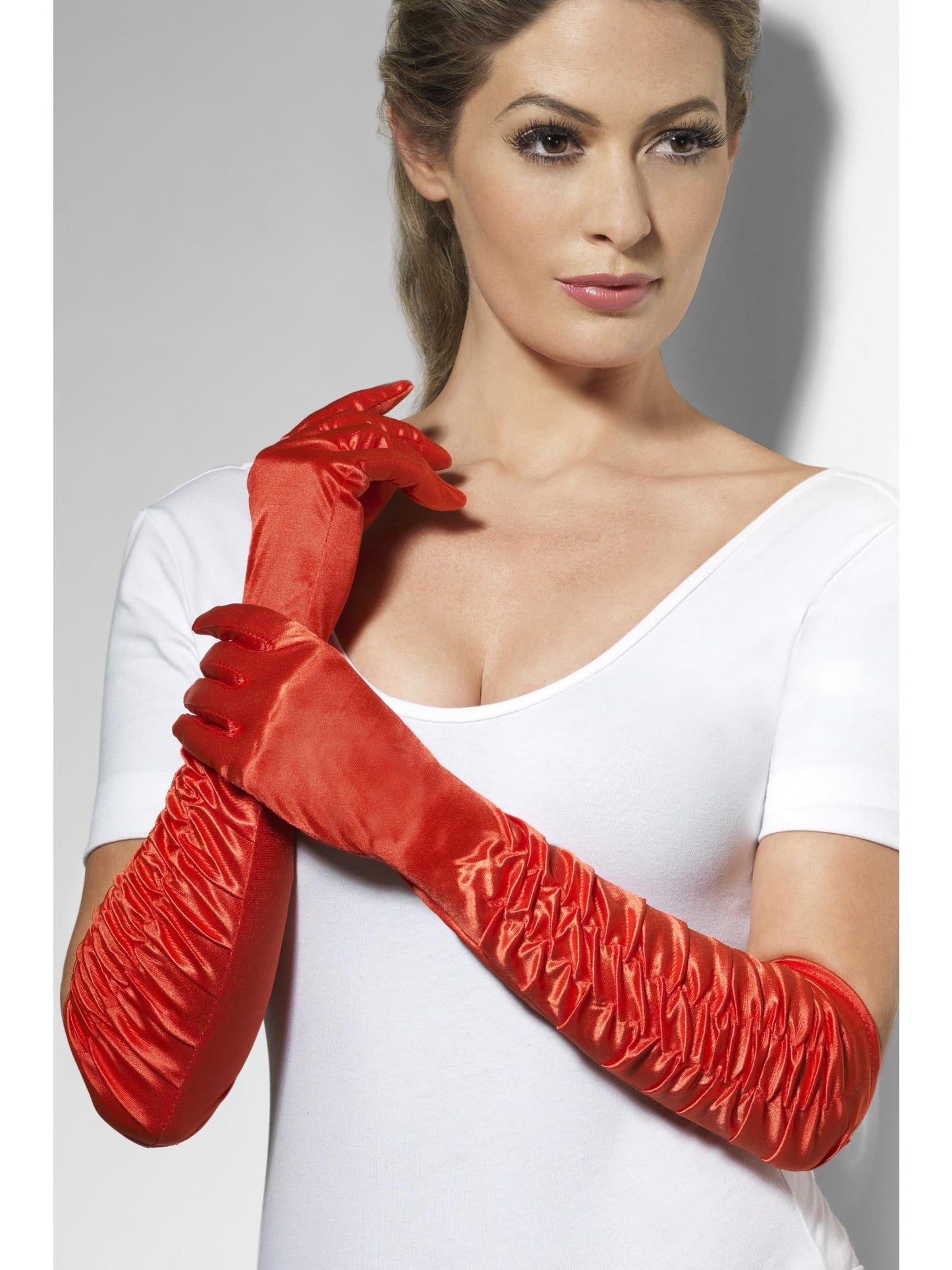 Smiffys FEVER Temptress Gloves, Red AC für Damen