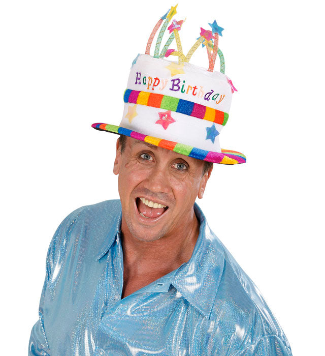 Kinder Samthut mit Aufschrift HAPPY BIRTHDAY in Rot