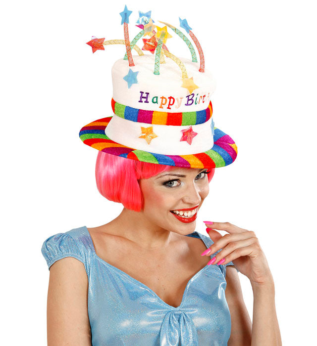 Kinder Samthut mit Aufschrift HAPPY BIRTHDAY in Rot