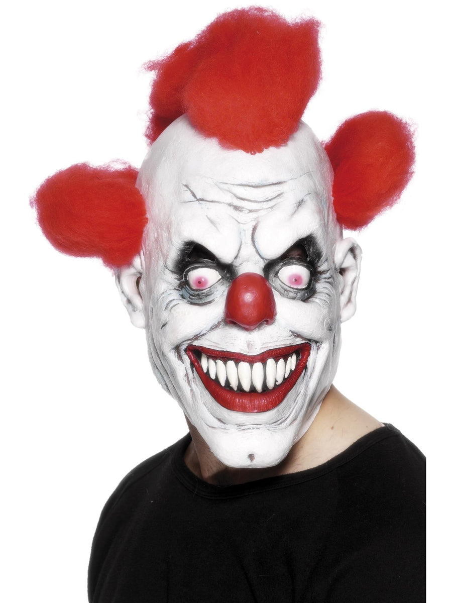 Smiffys Clown 3/4 Latex Mask, Red & White für Herren