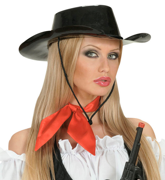 Rotes Satin-Halstuch als Accessoire für Fasnacht und Karneval