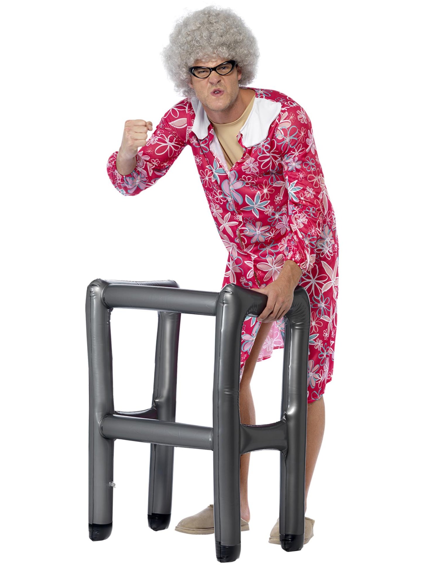 Smiffys OAP Inflatable Zimmer Frame, Silver AC für Unisex