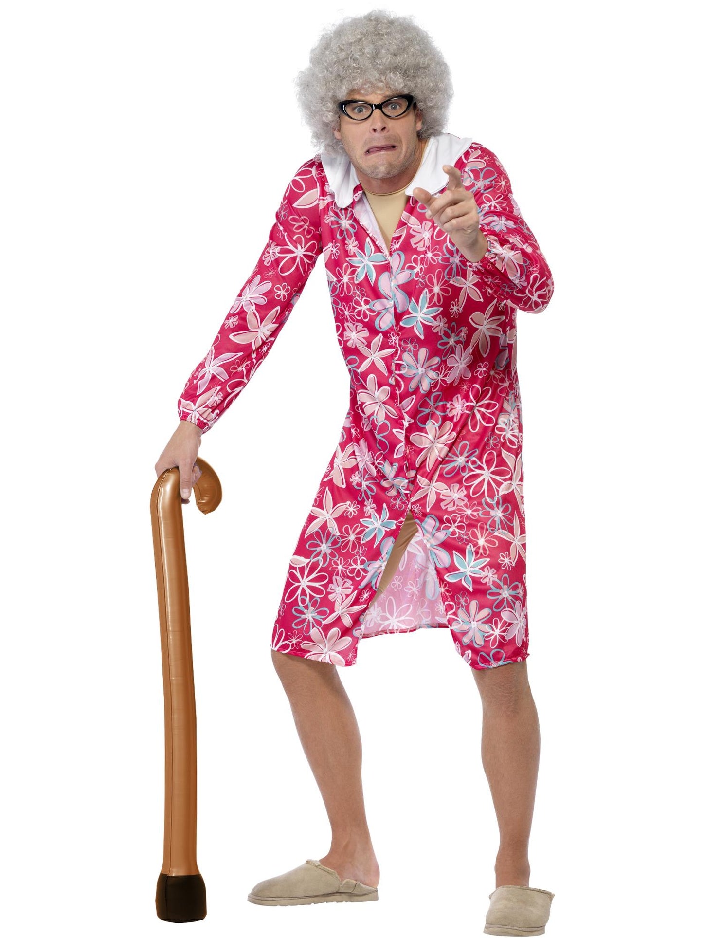 Smiffys OAP Inflatable Walking Stick, Brown AC für Unisex