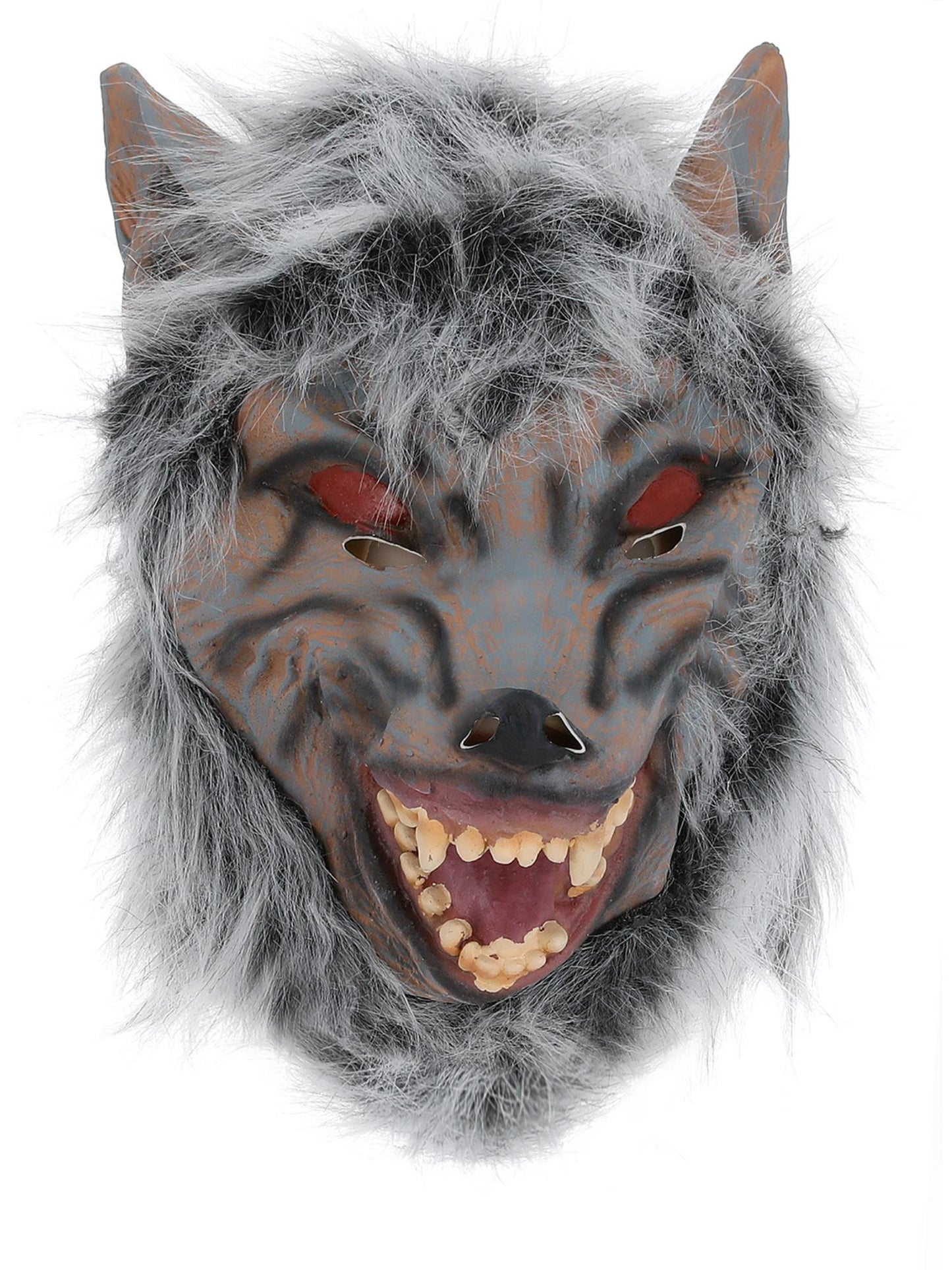 Smiffys WEREWOLF Prowler Wolf Mask, Grey für Unisex