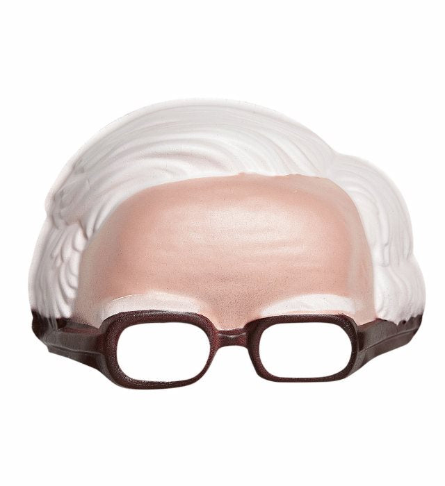 Maske ohne Kinn mit weißen Haaren und Brille aus EVA-Material