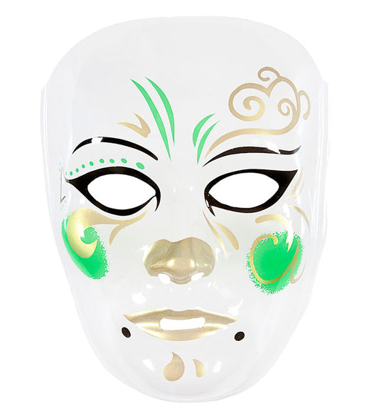Bunte PVC-Maske im brasilianischen Karneval-Stil mit lebendigen Farben