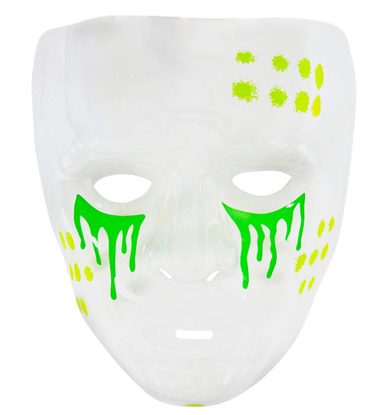 Maske Toxischer Biounfall aus Kunststoff in giftgrüner Farbgestaltung