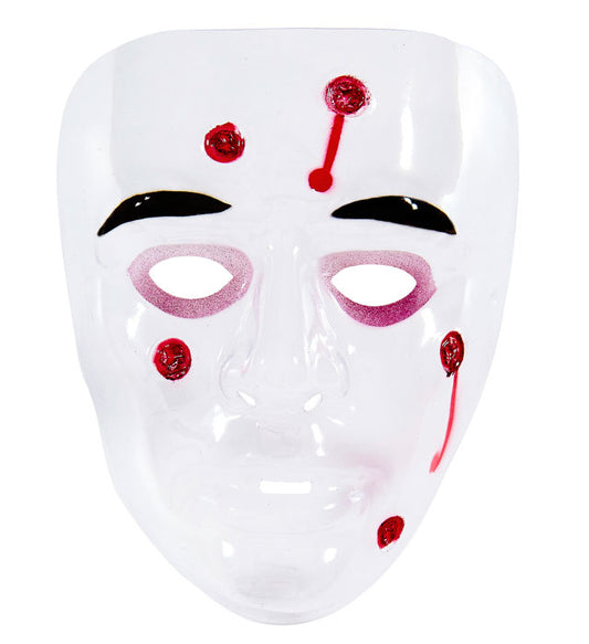 PVC-Maske mit realistischen Einschusslöchern für Halloween und Fasnacht