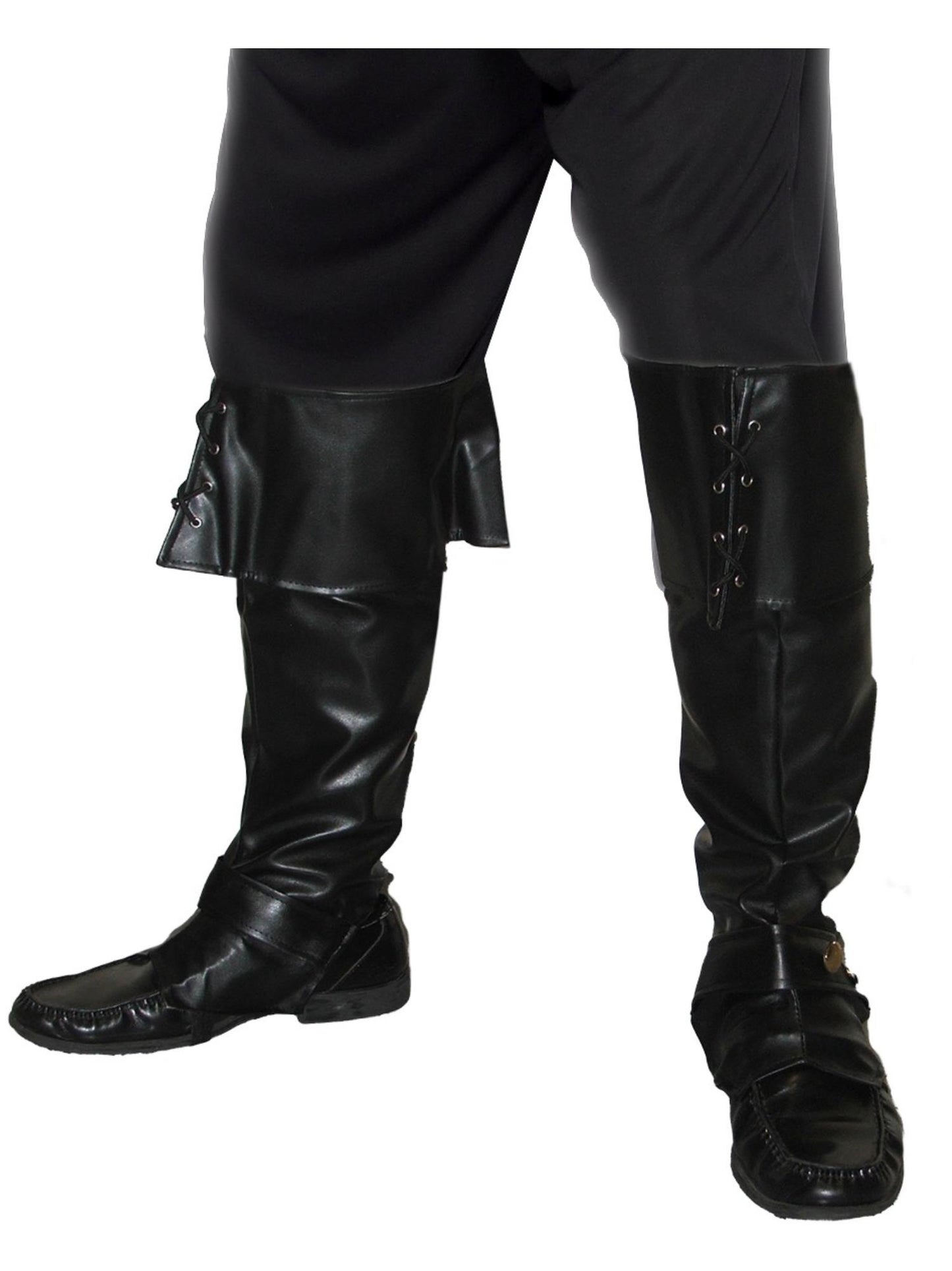 Smiffys Pirate Bootcovers, Black für Herren