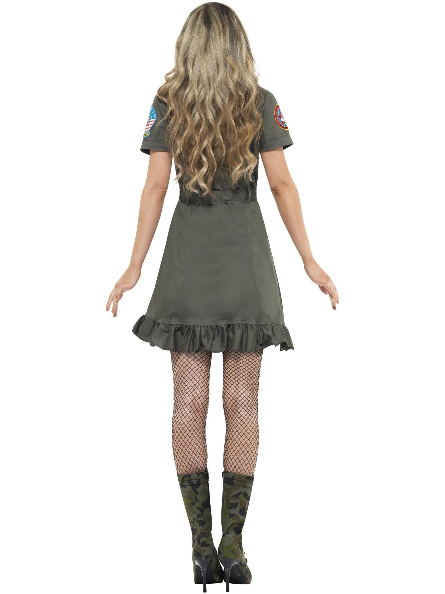 Smiffys TOPGUN Top Gun Deluxe Ladies Costume, Green CS für Damen