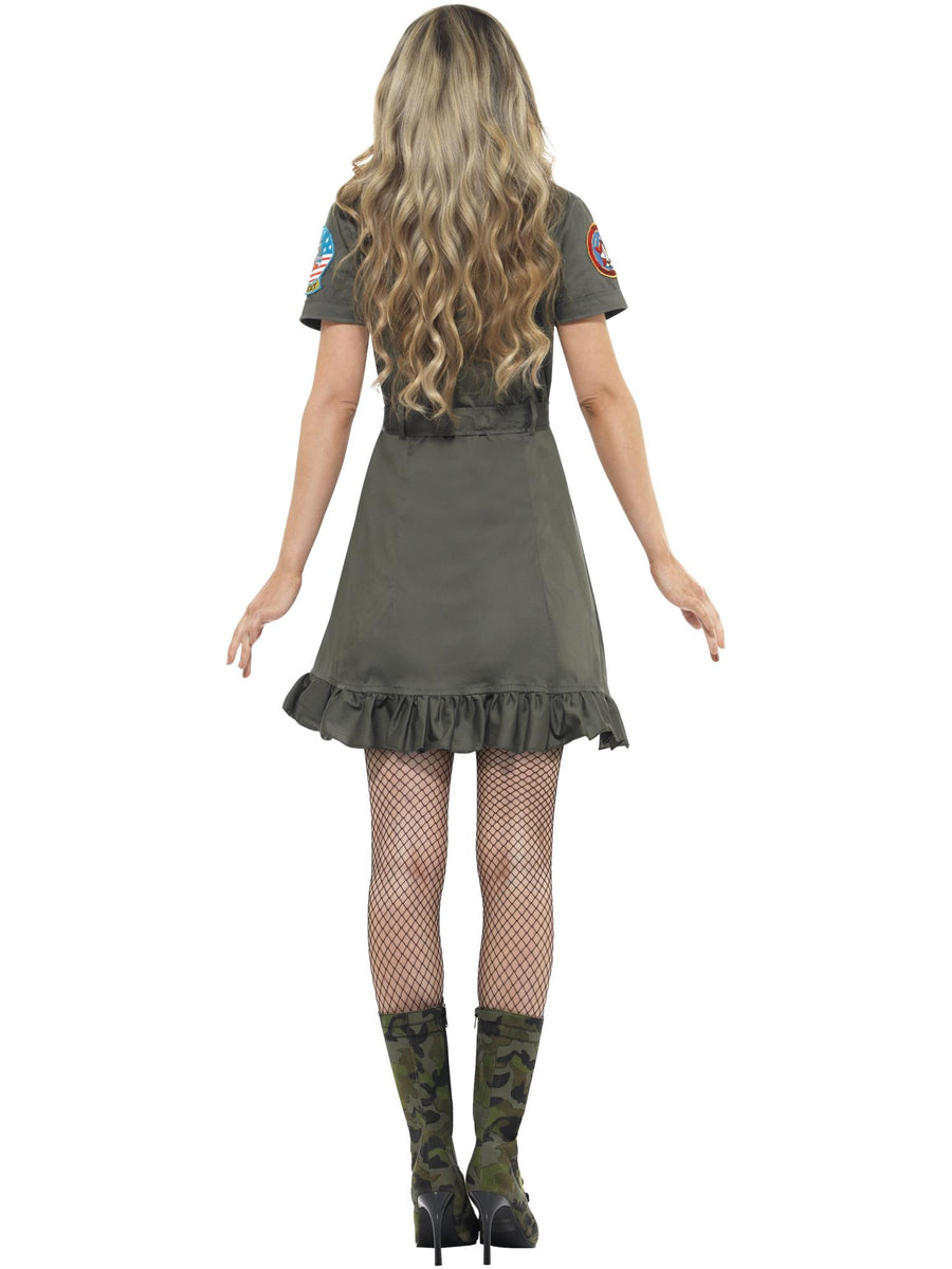 Smiffys TOPGUN Top Gun Deluxe Ladies Costume, Green CS für Damen
