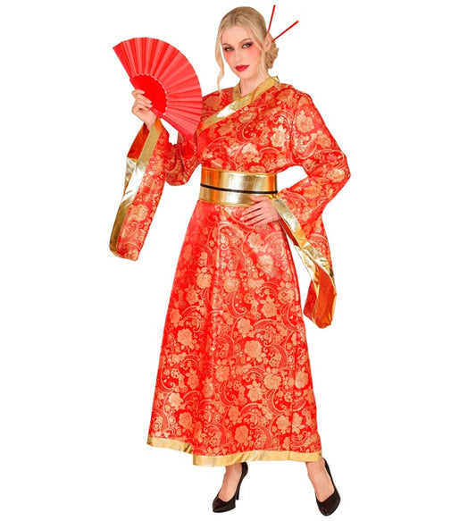 Eleganter Kimono mit Gürtel als Fasnacht-Kostüm