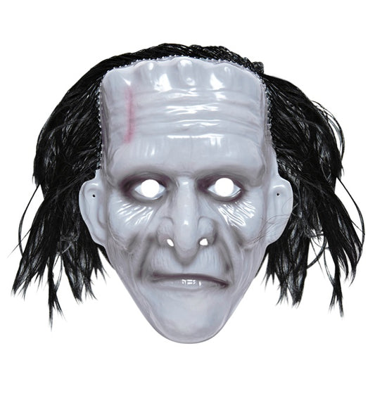Ungeheuer-Maske aus Kunststoff mit echten Haaren