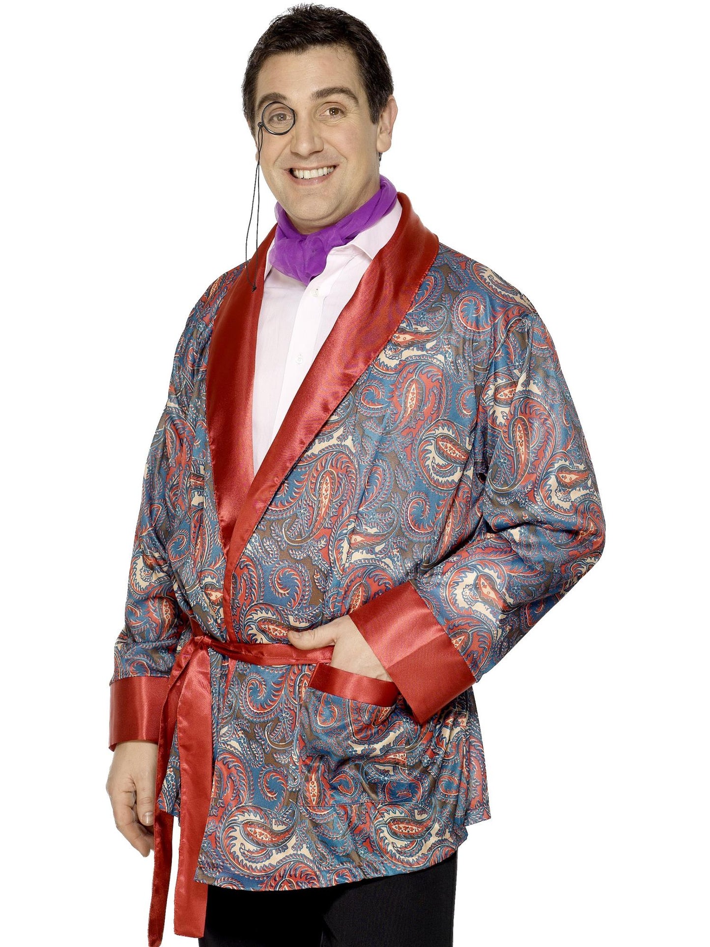 Smiffys COMEDY Smoking Jacket, Blue CS für Herren