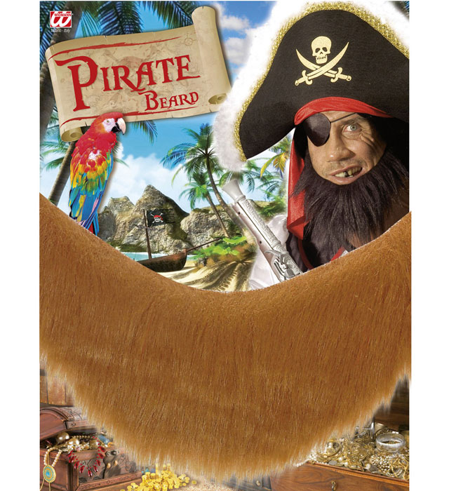 Piratenbart in Schwarz und Braun für Fasnacht Kostüm