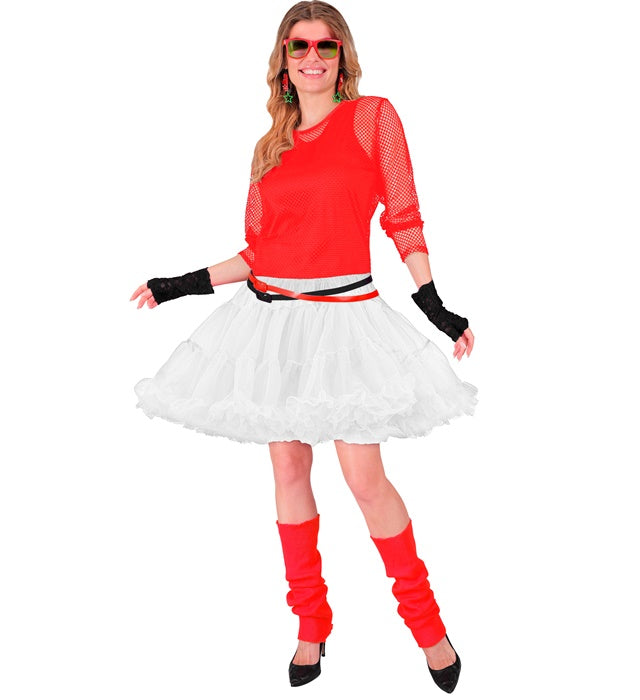 Weisser mehrlagiger Tüll Petticoat mit elastischem Bund