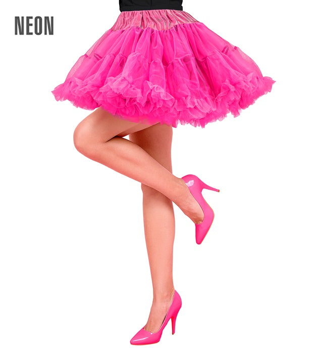 Neon pinker mehrlagiger Tüll Petticoat für Fasnacht und Karneval