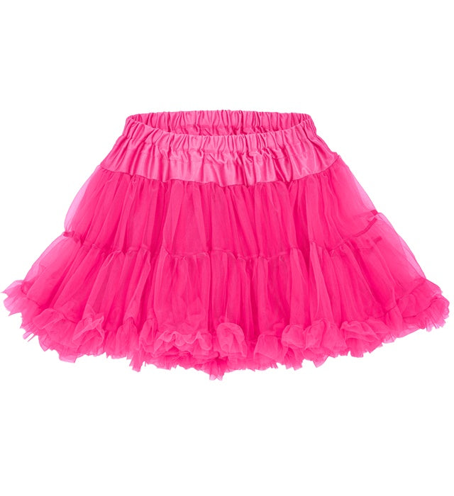 Neon pinker mehrlagiger Tüll Petticoat für Fasnacht und Karneval