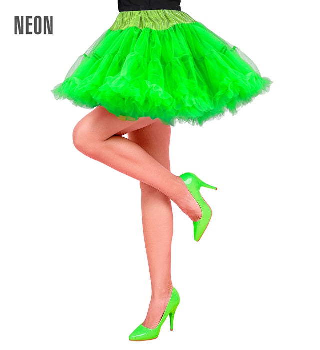 Neon grüner mehrlagiger Tüll-Petticoat für Fasnacht und Karneval