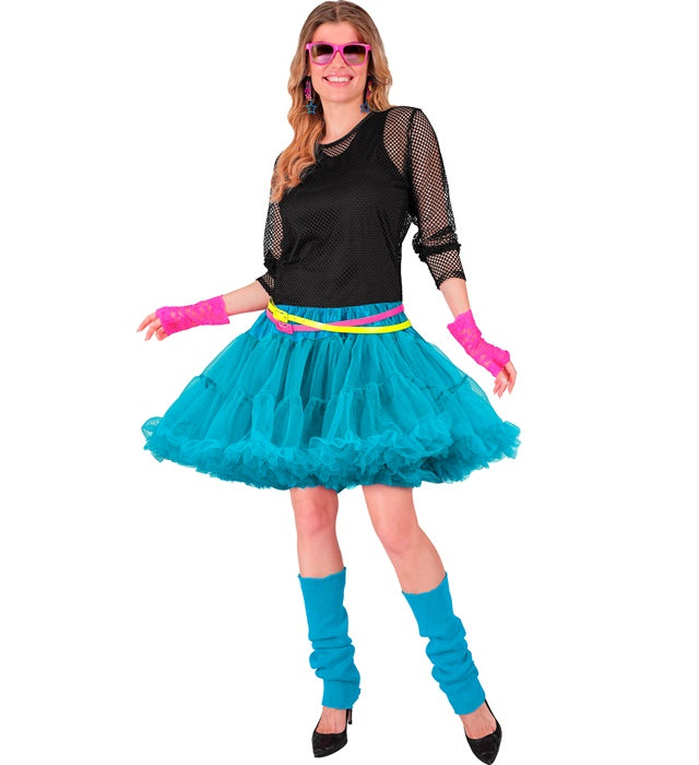 Türkises weiches Tüll-Tutu mit mehreren Lagen für Fasnacht und Karneval