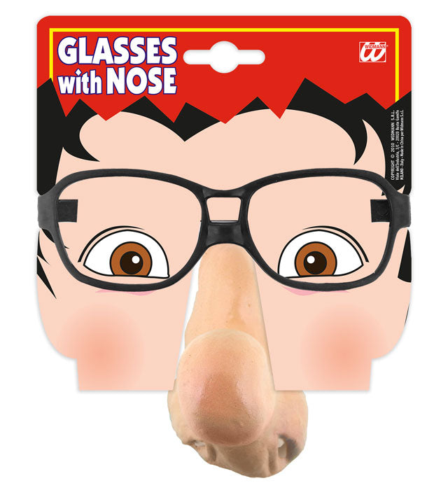 Brille mit lustiger abnehmbarer Nase in verschiedenen Modellen für Fasnacht und Karneval