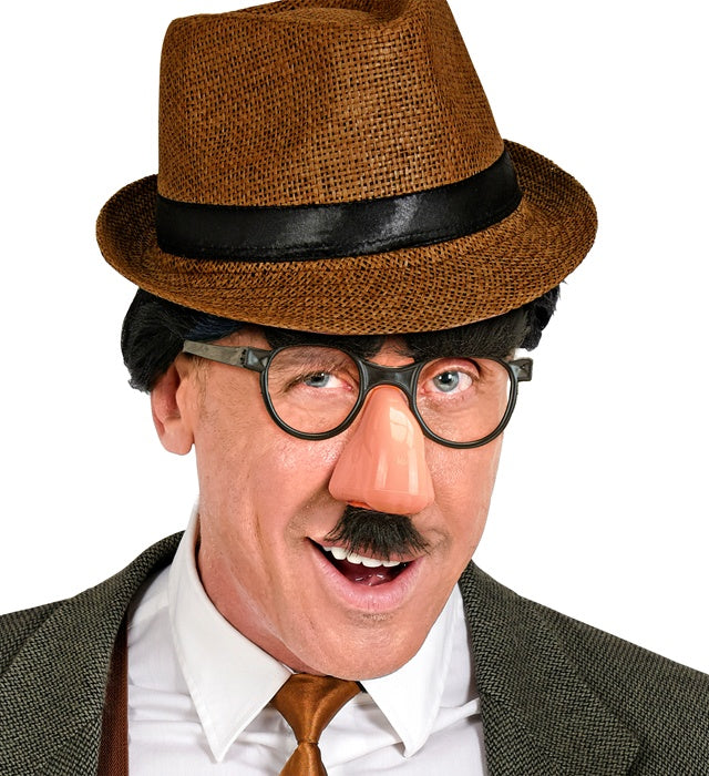 Lustige Brille mit künstlicher Nase, Schnurrbart und Augenbrauen für Fasnacht