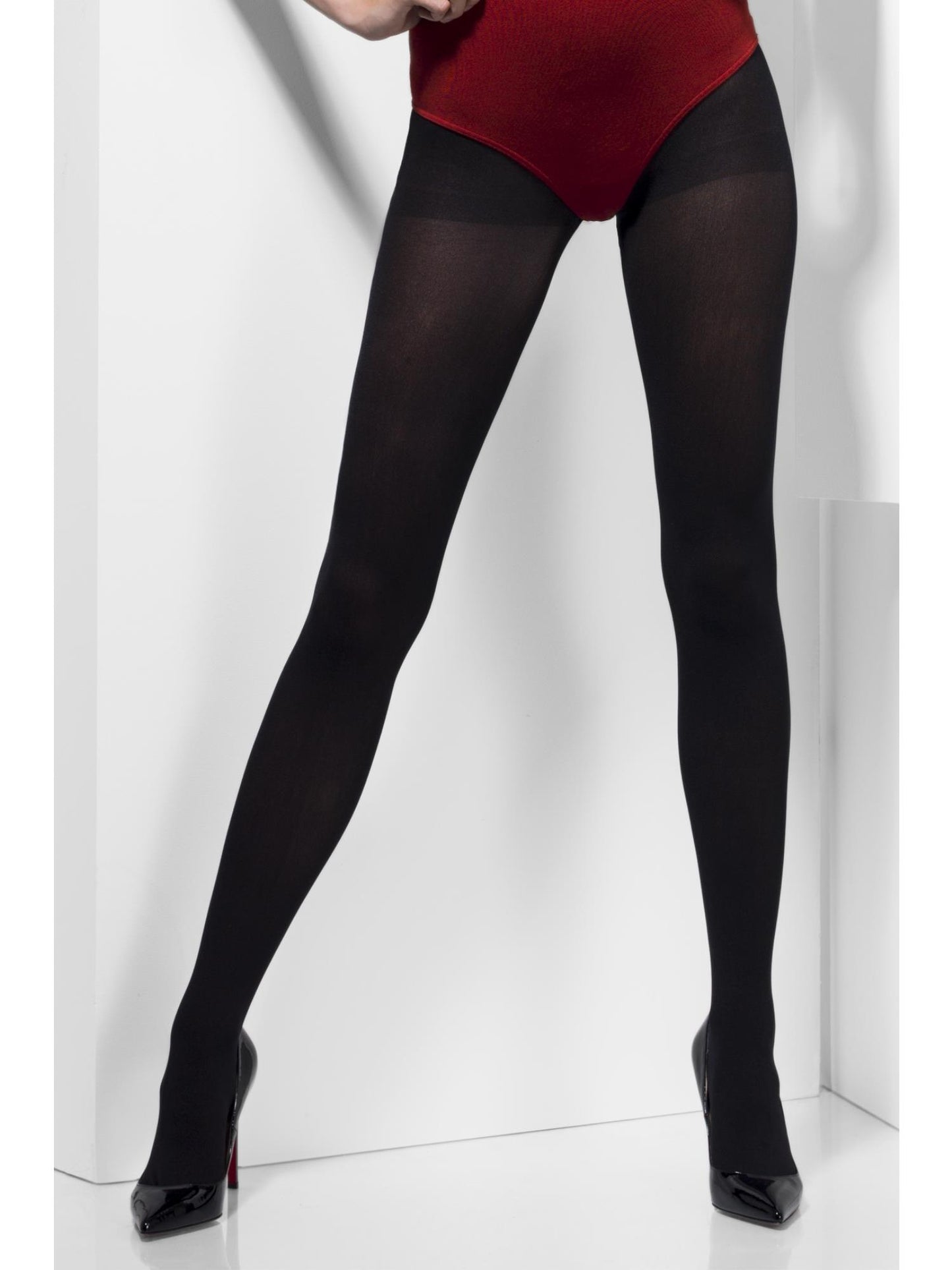 Smiffys FEVER Opaque Tights, Black für Damen