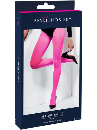 Smiffys FEVER blickdichte Strumpfhose Pink für Damen – Detailansicht