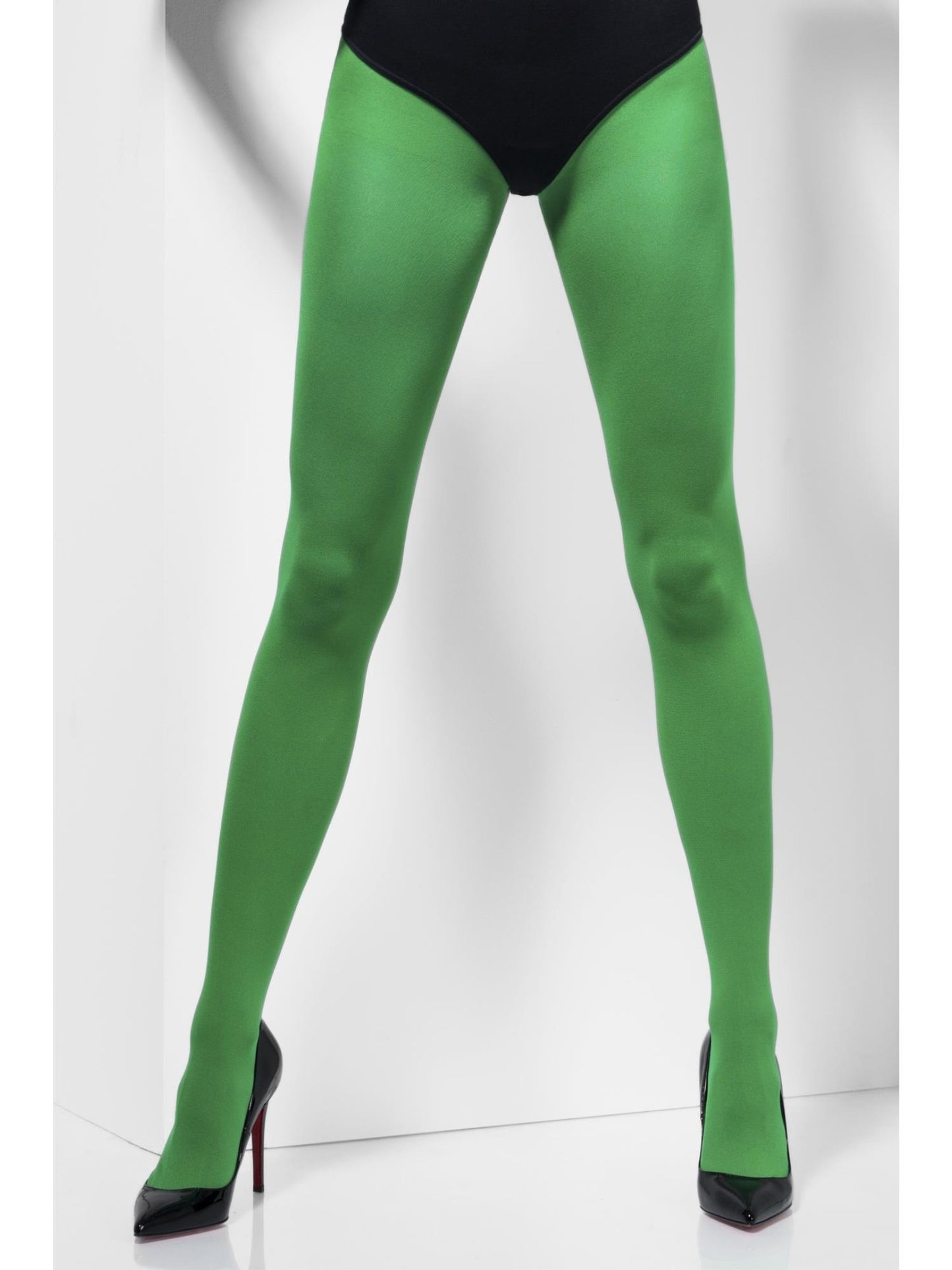 Smiffys FEVER Opaque Tights, Green AC für Damen