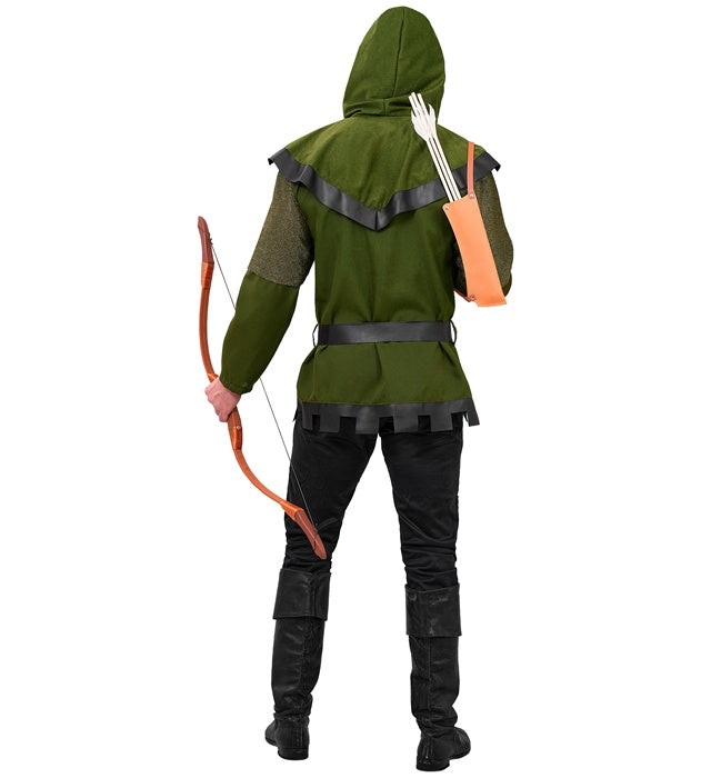 Robin Hood Kostüm Oberteil mit Kapuze und Gürtel für Fasnacht und Mittelalterfest