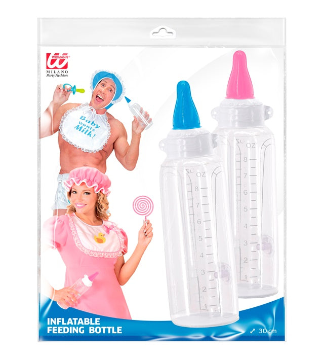 Aufblasbare Nuckelflasche in zwei Farben, 30 cm groß, Fasnachts-Accessoire