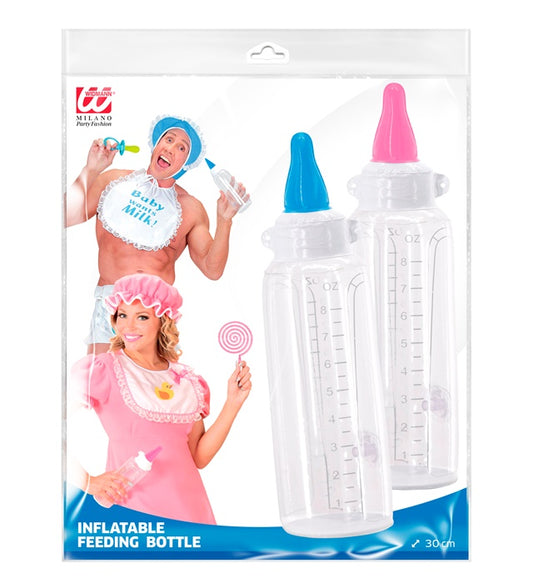 Aufblasbare Nuckelflasche in zwei Farben, 30 cm groß, Fasnachts-Accessoire