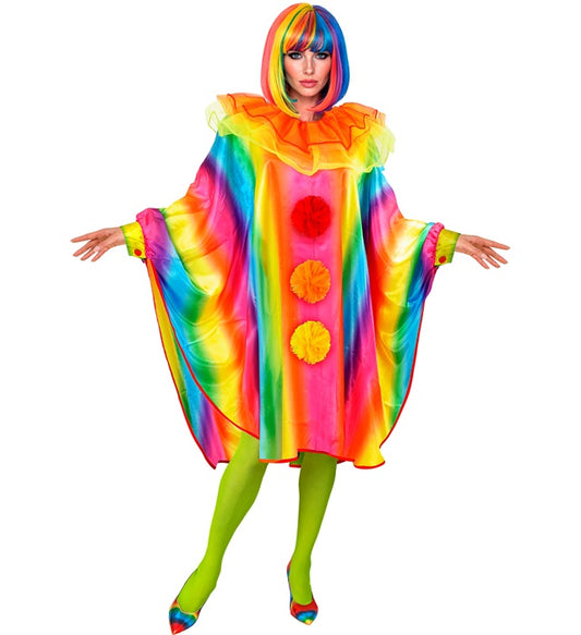 Bunter Regenbogen Poncho als farbenfrohes Kostümzubehör für Fasnacht