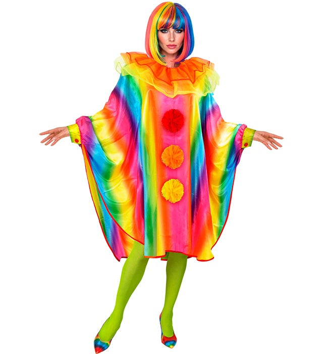 Regenbogen Poncho in leuchtenden Farben als Kostümzubehör für Fasnacht