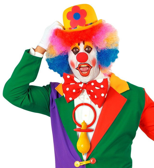 Maxischnuller mit Sound 25 cm als Fasnacht Clown Accessoire
