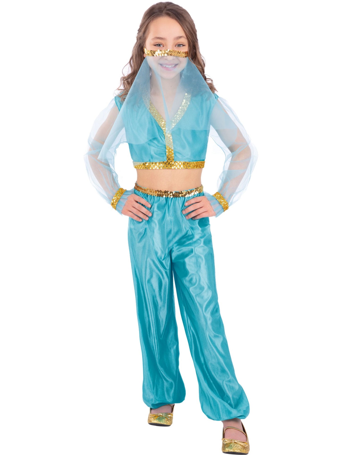 Smiffys STORYBOOK Arabian Princess Costume, Blue CS für Mädchen