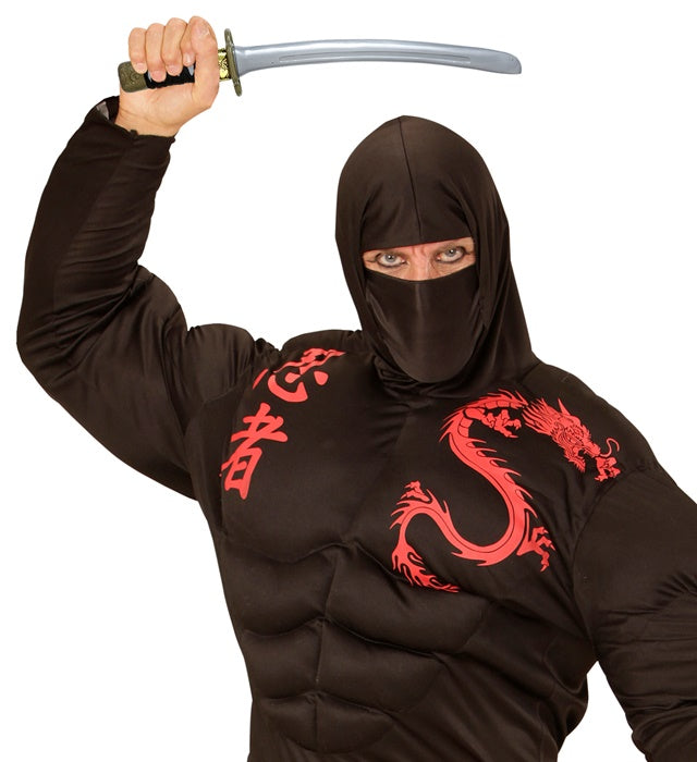 Ninjaschwert mit schwarzer Scheide 40 cm Länge