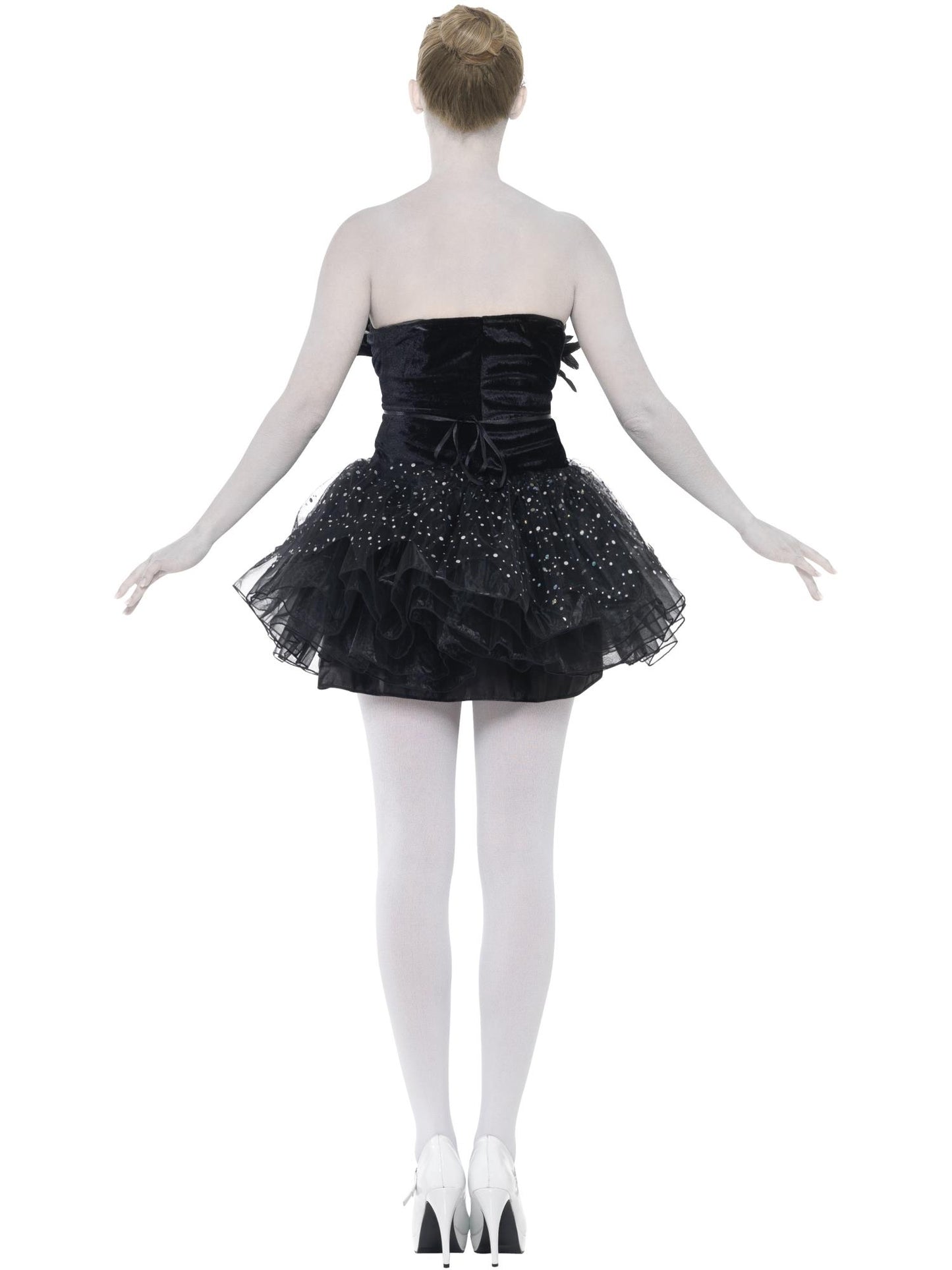 Smiffys Gothic Swan Masquerade Costume, Black CS für Damen