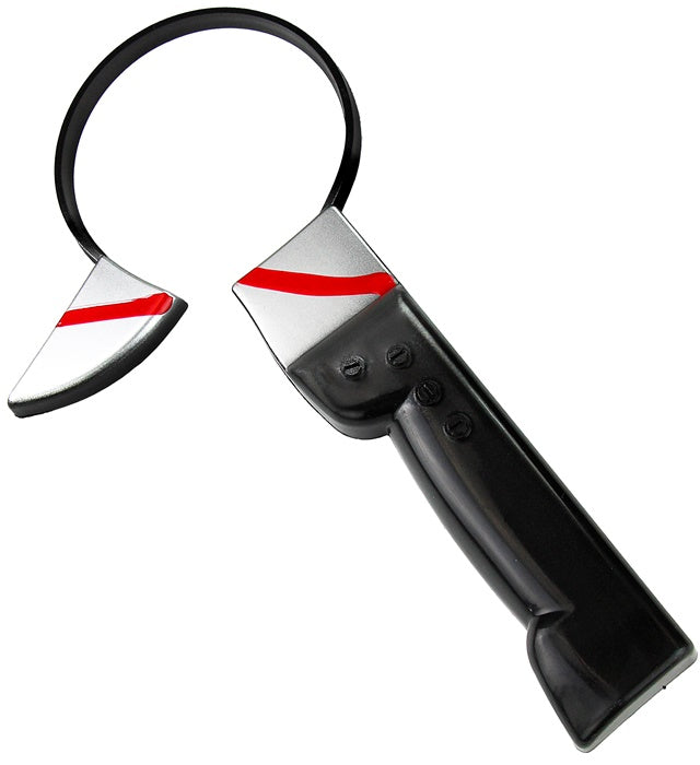 Messer-Durch-den-Kopf Halloween-Accessoire in realistischer Optik