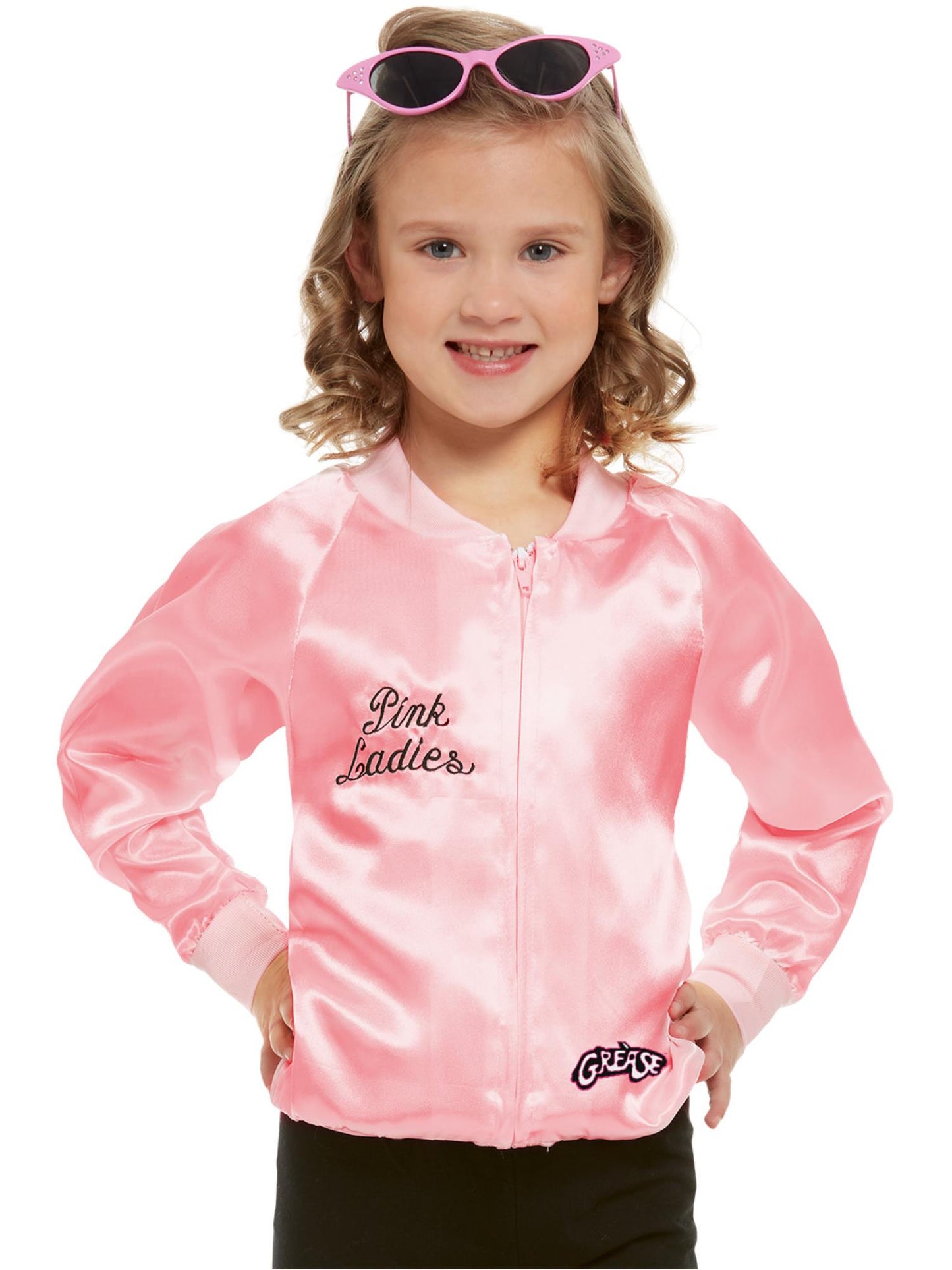 Smiffys Grease Pink Ladies Jacket, Pink CS für Mädchen