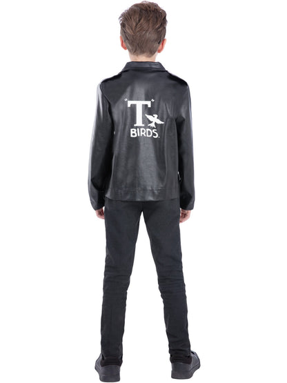 Smiffys Grease T-Birds Jacke für Jungen in Schwarz – Detailansicht