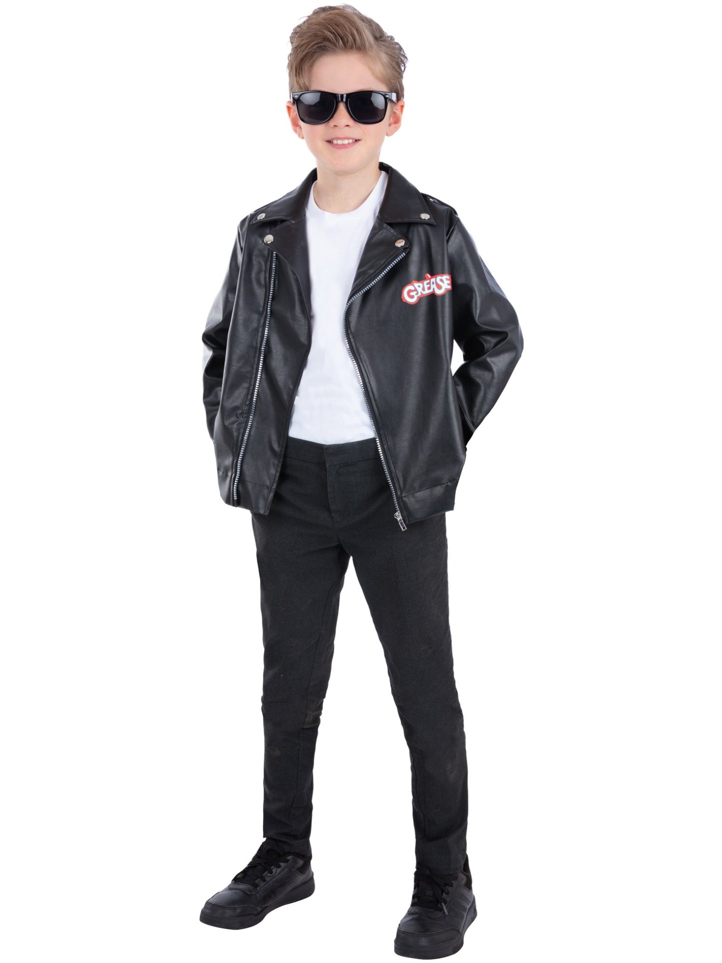 Smiffys Grease Kids T-Birds Jacket, Black CS für Jungen