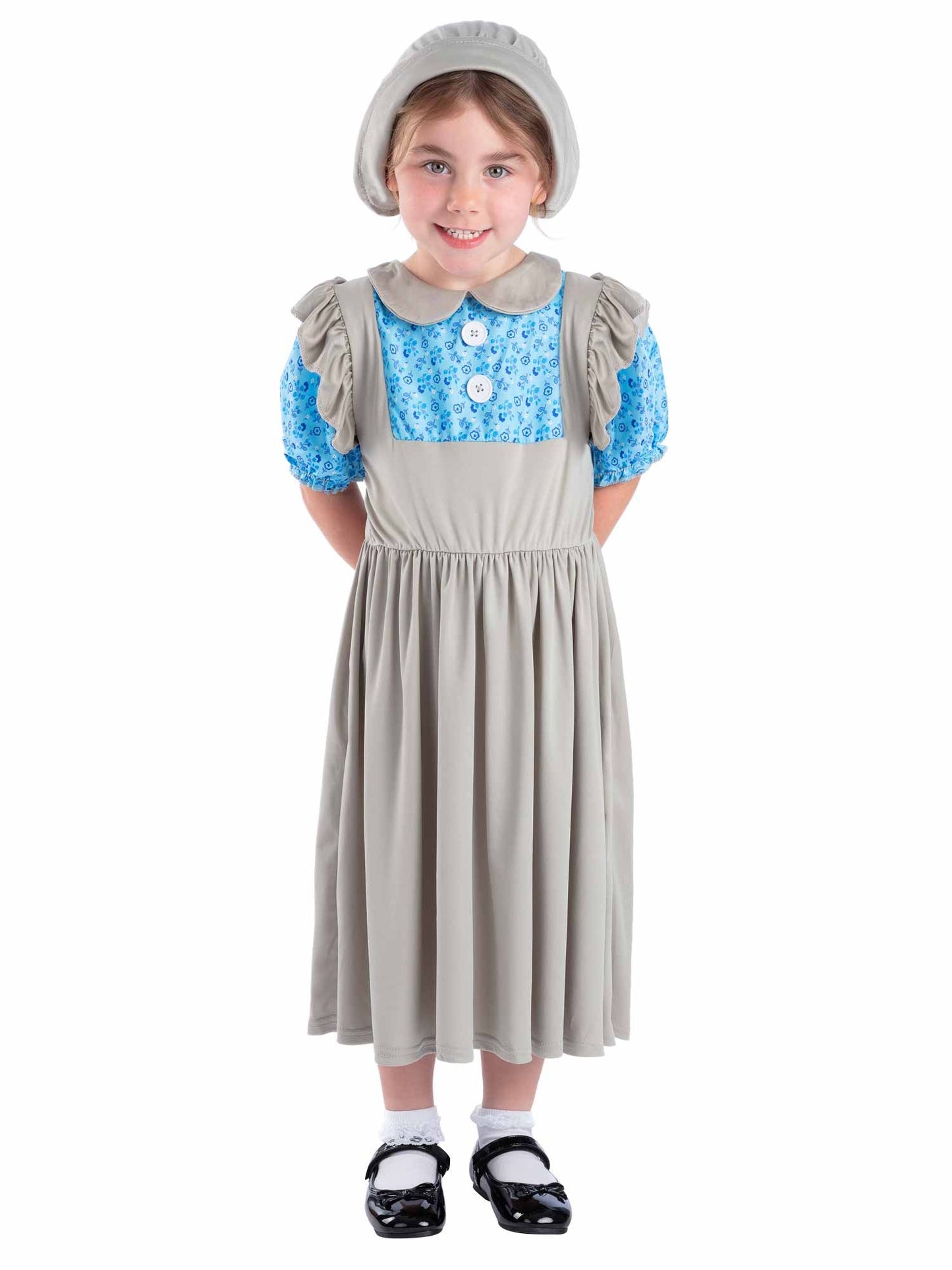 Smiffys Victorian School Mädchenkostüm, Grey CS